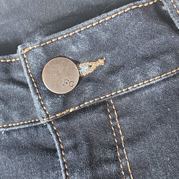 Faded Glory Dark Wash Cotton Poly Rayon Span Mid Rise Stretch Slim Jeans Sz 14A - Picture 6 of 16